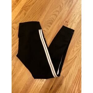 J Galt Pacsun Women's black leggings white‎ stripe small